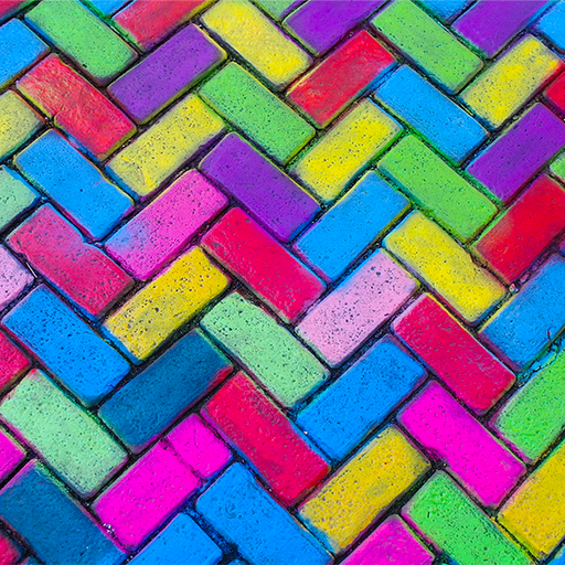 Pavés multi-colorés